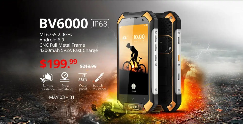 Blackview BV6000 - это 4,7-дюймовый прочный телефон с Android 6